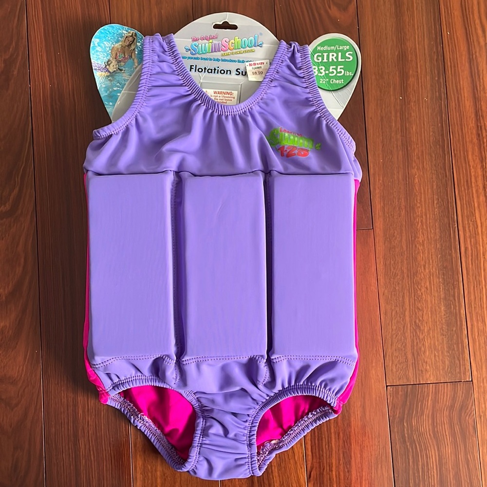 Aqua Leisure Flotation Suit Girls 33-55lb 22” chest